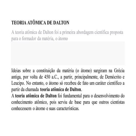 Modelo atômico de dalton | PPTX