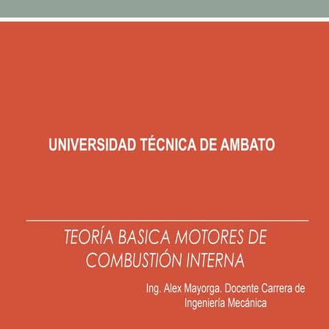 TEORÍA BÁSICA DE MOTORES DE COMBUSTIÓN INTERNA