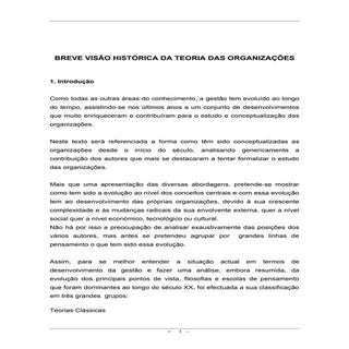 Teoria das organizações