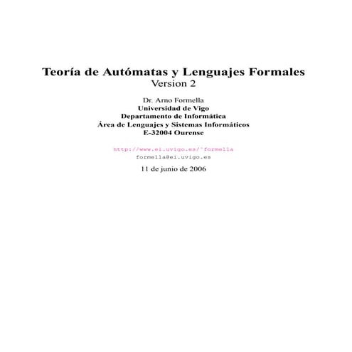 Teoria de automatas y lenguajes formales