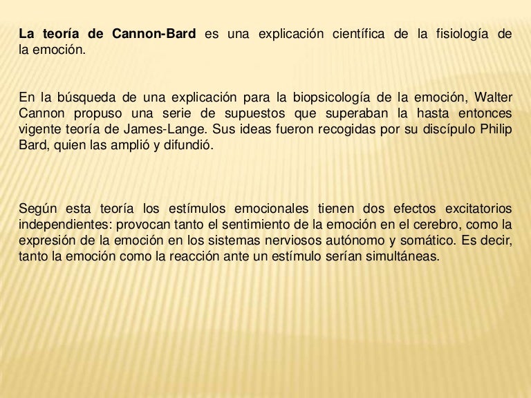 Teoria de cannon bard_teoria_online