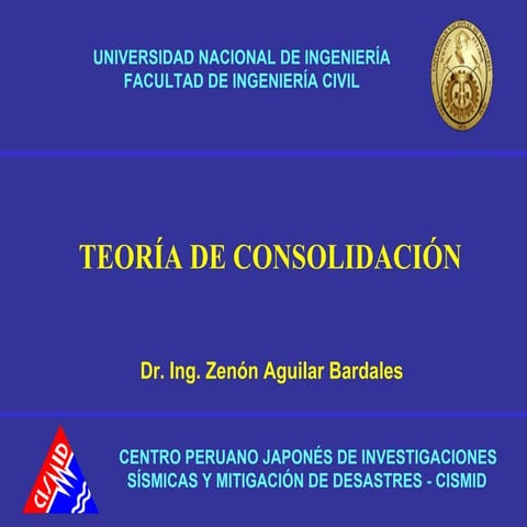 Mecánica de Suelos II: Teoria de consolidacion