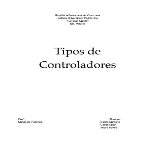 Tipos de controlador