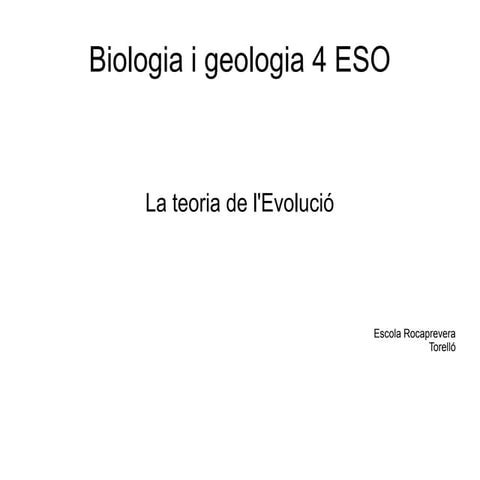 Teoria de l'evolució