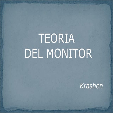 Teoria De Krashen
