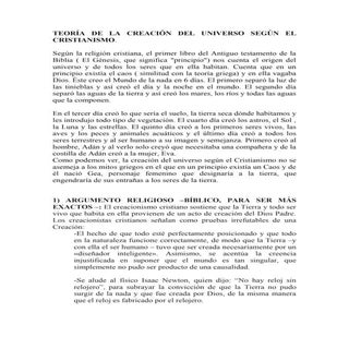 Teoría de la creación del univers...