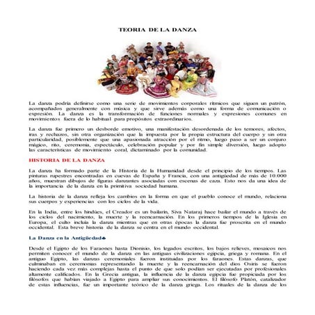 Teoria de la danza