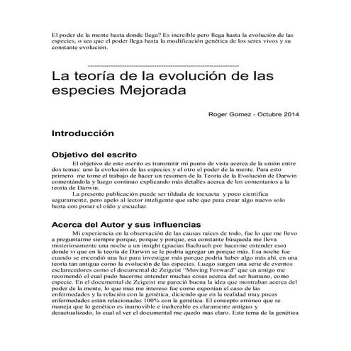 Teoría de la evolución mejorada 2
