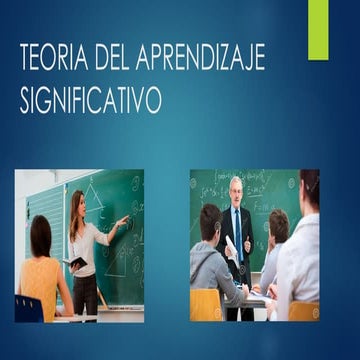 TEORIA DEL APRENDIZAJE significativo en la educación | PPTX