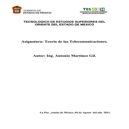 Teoria de las telecomunicaciones 
