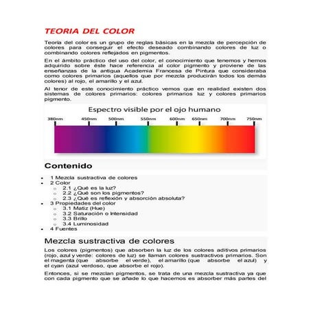 Teoria del color | DOCX