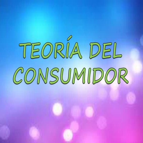 Teoria del consumidor
