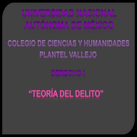 Teoria del delito