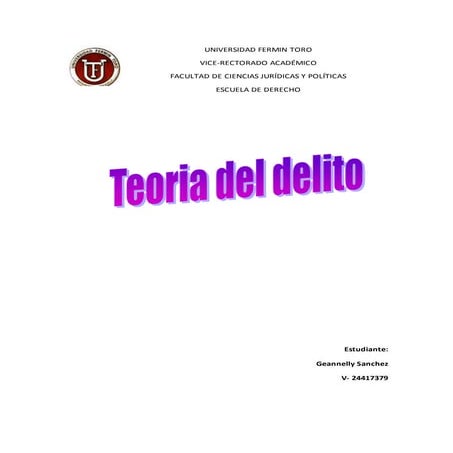 Teoria del delito