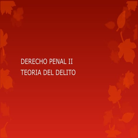 Teoria del delito 