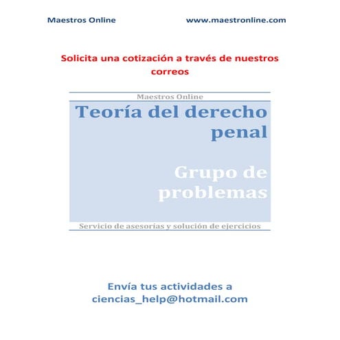 Teoria del derecho penal ss14