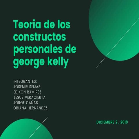 Teoria de los constructos personales de george kelly | PPTX | Science