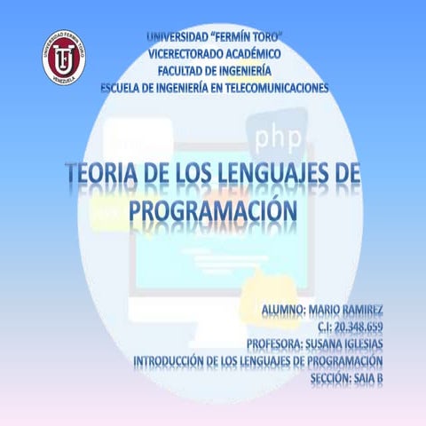 Teoria de los lenguajes de programacion PPT