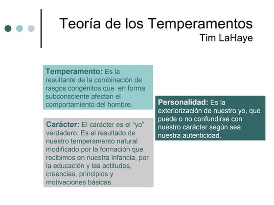 personalidad y temperamento