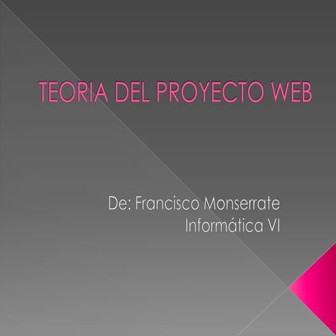 Teoria del proyecto web