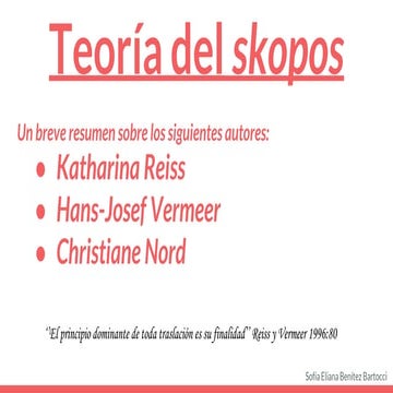Teoría del skopos 