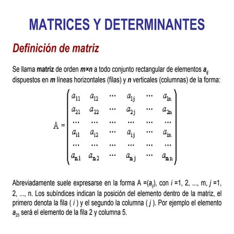 Teoria De Matrices Y Determinantes