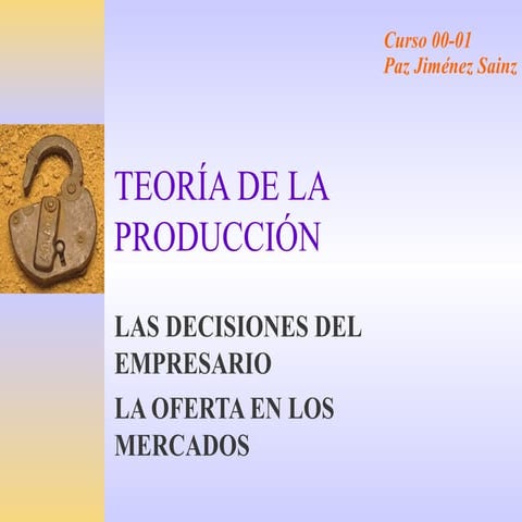 Teoria de produccion