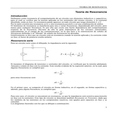 Teoria de resonancia