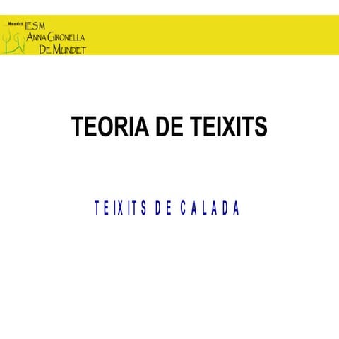 Teoria De Teixits