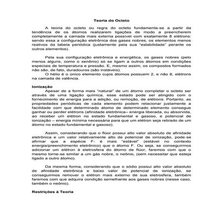 Teoria do octeto | DOCX