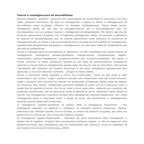 Teoria e inteligjencave të shumëfishta