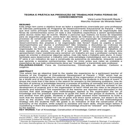 Teoria e pratica na producao de trabalhos