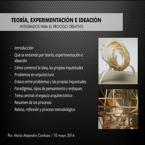 Teoria experimentacion e ideacion