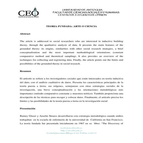 TEORIA FUNDADA | PPT