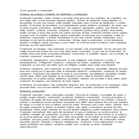 Teoria generala a contractului