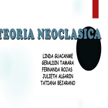 TEORIA NEOCLASICA 