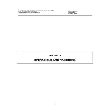 Teoria:operacions amb fraccions