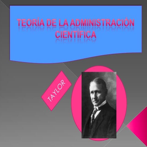 Teoría de la Administración Científica.