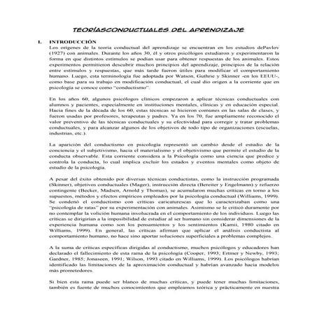 Teorias conductuales