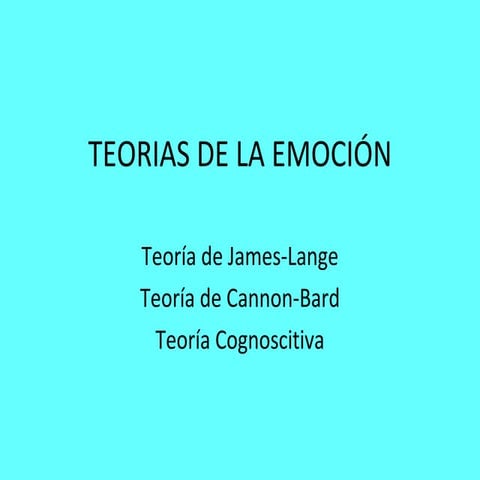 Teorias de la emoción