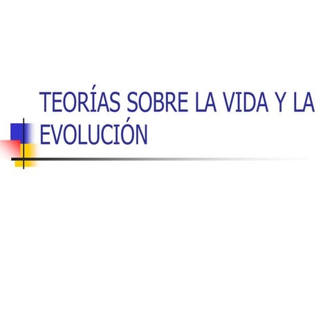 Teorias de la evolucion