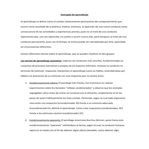 Teorias del aprendizaje