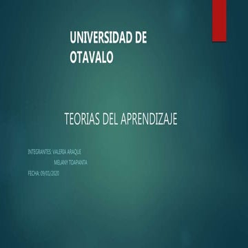 MAPA CONCEPTUAL SOBRE LAS TEORÍAS DEL APRENDIZAJE | PDF