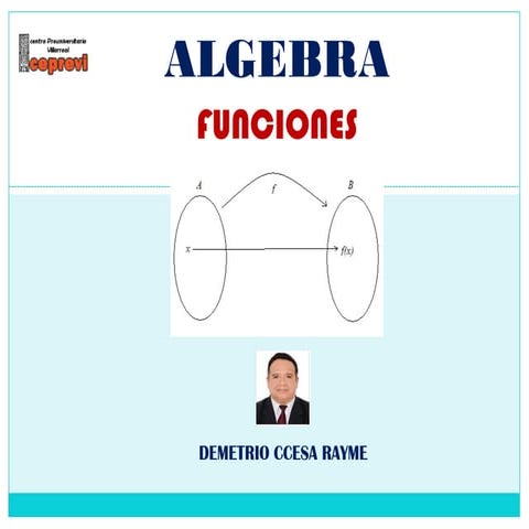 Teoria y problemas de funciones reales  algebra ccesa007