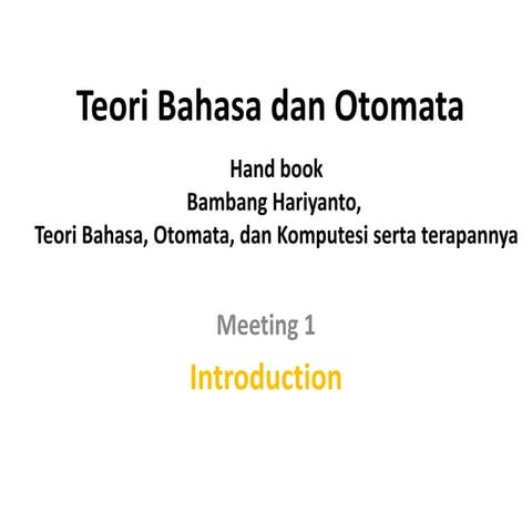 Teori Bahasa dan Otomata 1