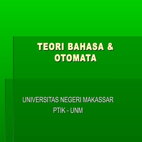 Teori bahasa otomata pertemuan 1
