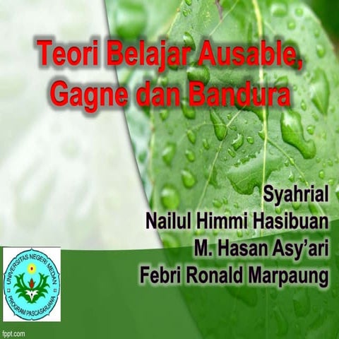 PPT: Teori Belajar Ausuble, Gagne, Bandura