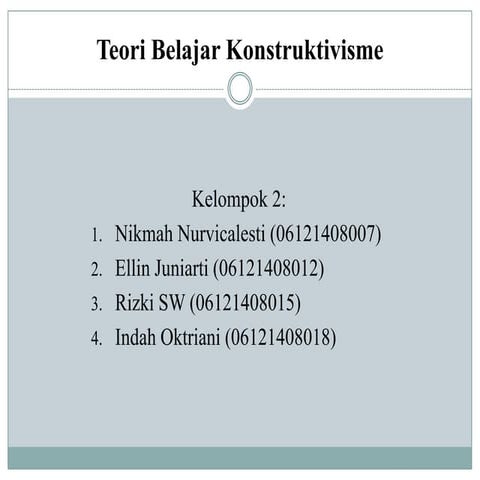 Teori belajar konstruktivisme