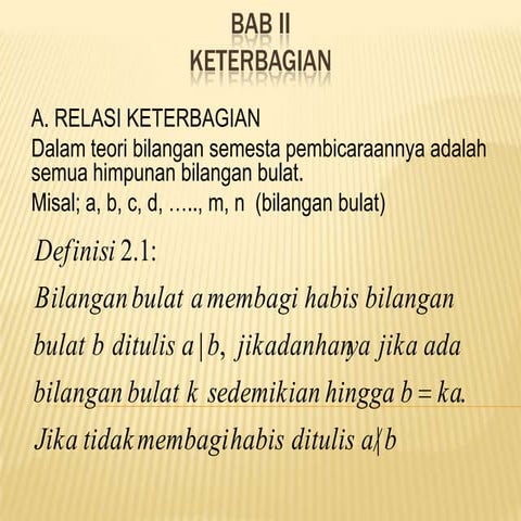 Teori bilangan bab ii