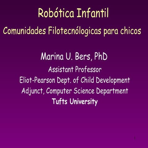 Teorico 3c 1 2008 Robotica infantil